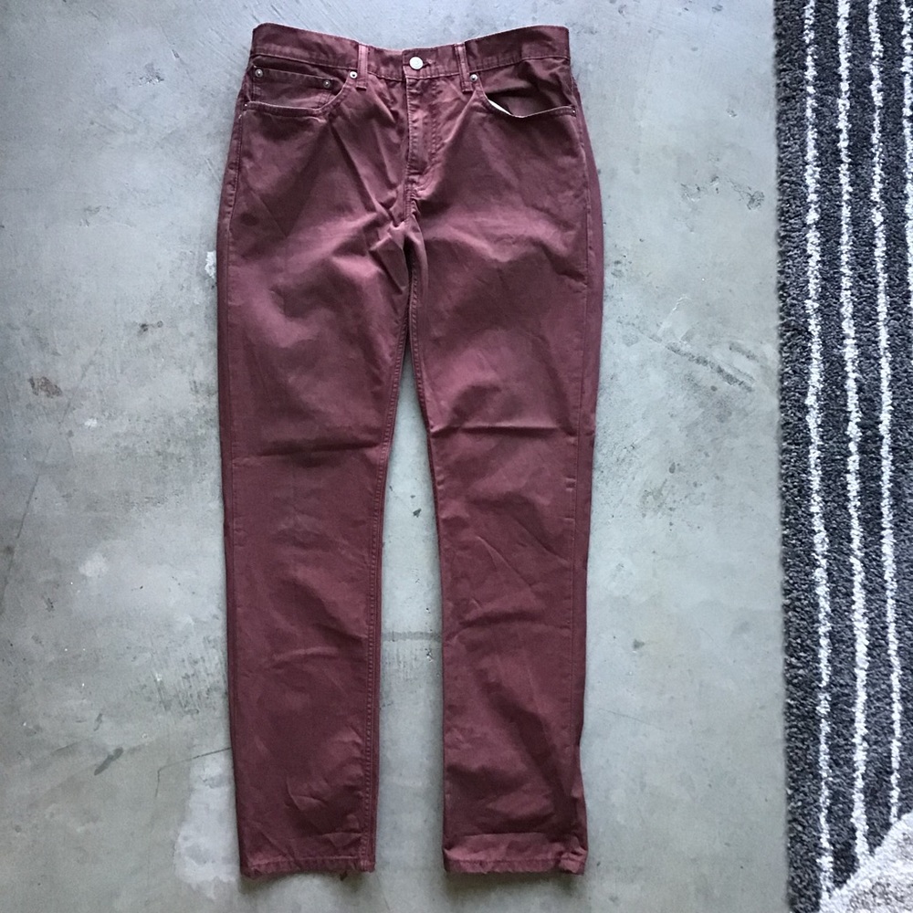 Levi Strauss & Co - 511 Denim Pants Burgendy 34x32